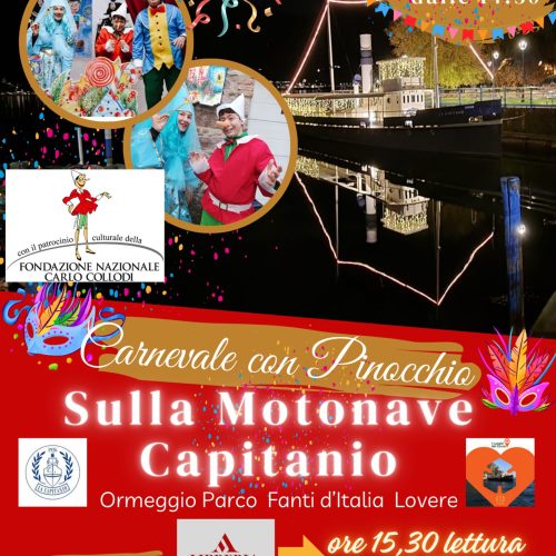 Carnevale con Pinocchio: un pomeriggio di magia sulla Motonave Capitanio